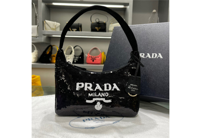 Pra*a 1n1419 nylon hobo bag-24*11*7cm
