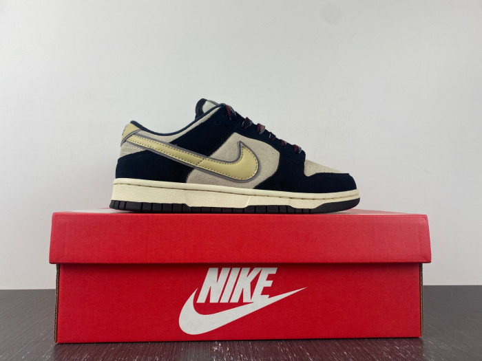Nike Dunk Low LX Black Suede Team Gold (Women