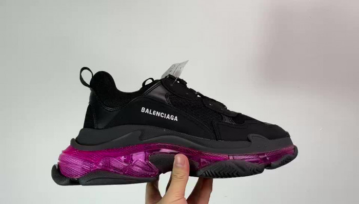 BL TRIPLE S TRAINERS CLEAR SOLE BLACK 541335 W09O1 9252