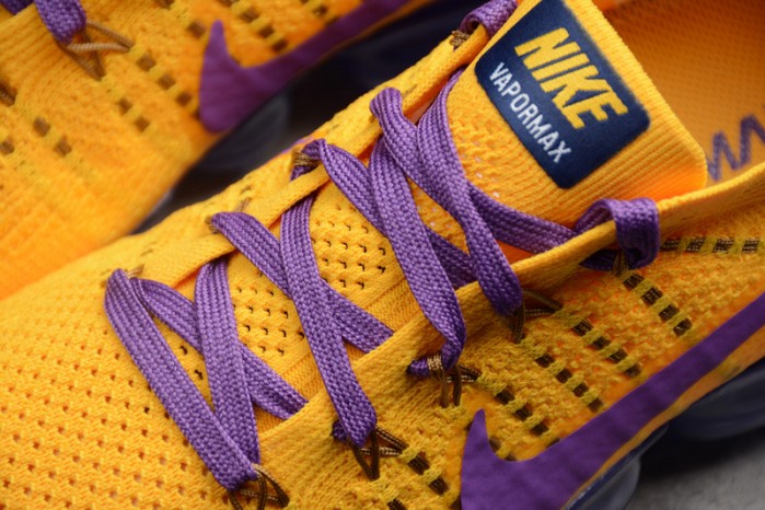 Nike Air VaporMax Flyknit 2018 Lemon Yellow/Purple mens AA3858-104