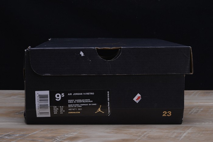 AIR JORDAN 14 RETRO "DESERT SAND" black/ white mens 487471-021