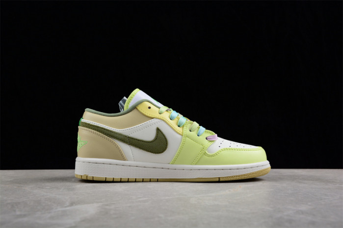 Air Jordan 1 Low Sail White Oil Green FD9906-131