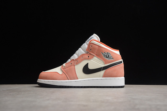 AIR JORDAN 1 MID SE GS ''ORANGE SUEDE'' DV1336-800