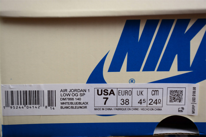 TRAVIS SCOTT X FRAGMENT X AIR JORDAN 1 LOW OG DM7866-140