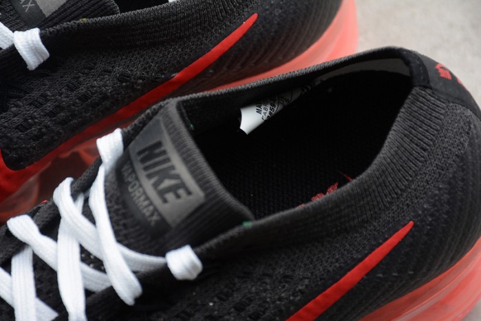 NikeLab Air VaporMax Flyknit Black/Big Red womens AA3859-016