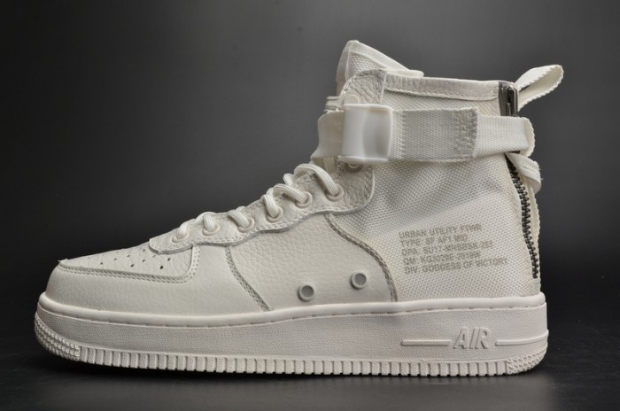 Nike Air Force 1 Mid “Triple Ivory” white AA6655-100