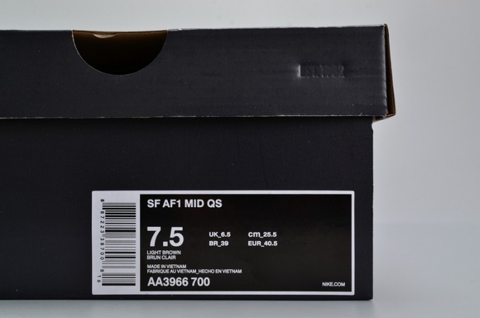 Nike SF Air Force 1 Mid Elemental Gold Leather Shoes AA3966-700